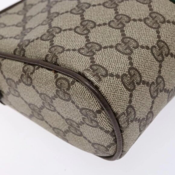 GUCCI GG Supreme Web Sherry Line Clutch Bag PVC Beige Red 63 01 012 Auth 135068 - Picture 10 of 16